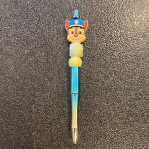 2/$25 Paw Patrol Chase metallic shaded beadable pen